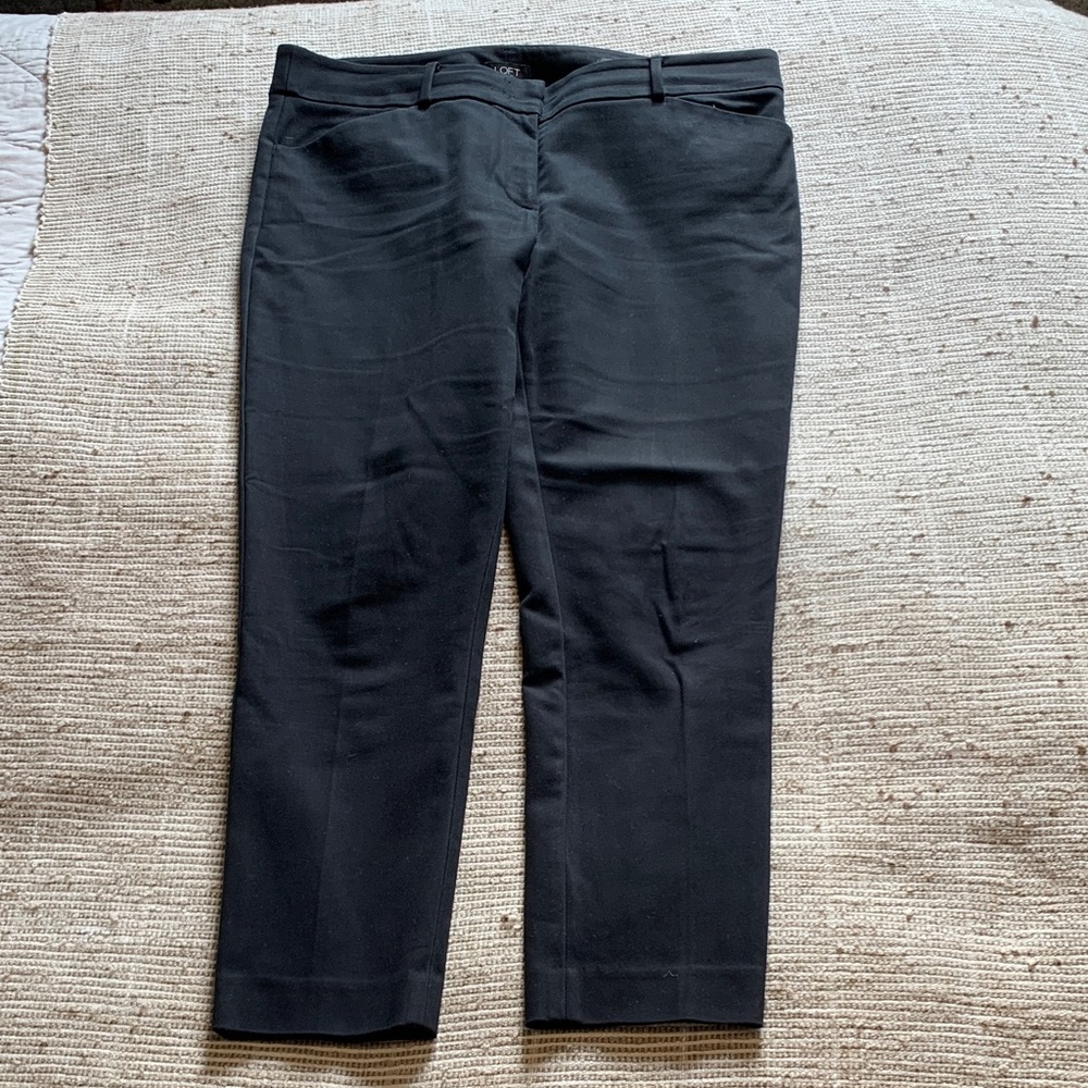 LOFT Classic Black Women's Trousers Marissa Fit